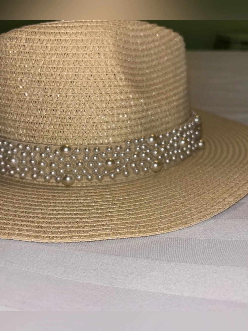 Pearl Straw Beach Hat